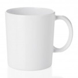 Henkelbecher weiß Melamin 350 ml Ø 85 mm  H 95 mm Produktbild