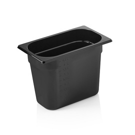 Gastronorm Behälter GN 1/4 | GN 96 BLACK | Polycarbonat schwarz H 200 mm Produktbild