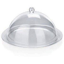 Abdeckhaube mit Tablett Acryl transparent  H 150 mm Ø 380 mm | Griffknopf Produktbild