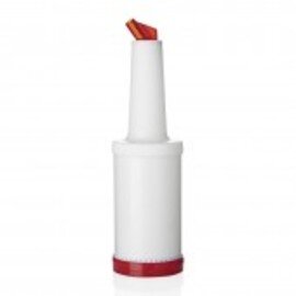 Dosierflasche | Vorratsflasche Kunststoff weiß rot 850 ml Produktbild