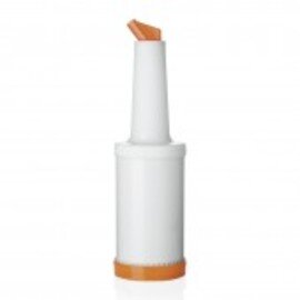 Dosierflasche | Vorratsflasche Kunststoff 2000 ml weiß orange Ausgießer Produktbild