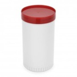 Vorratsbehälter mit Deckel Polypropylen weiß rot 2 ltr Produktbild