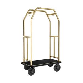 Hotelgepäckwagen Traveller Edelstahl | goldfarben | Länge (Breite) 1120 mm x 600 mm H 1850 mm Produktbild