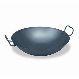 Wok Stahl gebläut  Ø 360 mm  H 100 mm | Boden rund Produktbild