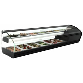Kühlvitrine 68 230 Volt | gerade | 6 Behälter GN 1/3 | 8 Behälter GN 1/6 - 40 mm  | 2 Ebenen Produktbild