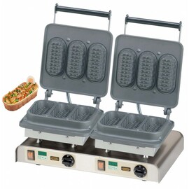 Waffeleisen Baguette-Waffel II antihaftbeschichtet  | Waffelgröße 75 x 165 x H 35 mm (6x)  | 4400 Watt 400 Volt Produktbild