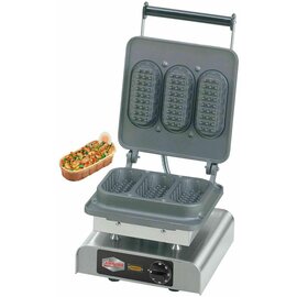 Waffeleisen ECO antihaftbeschichtet  | Waffelgröße 75 x 165 x H 35 mm (3x)  | 2200 Watt 230 Volt Produktbild