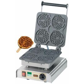 Waffeleisen antihaftbeschichtet  | Waffelgröße Ø 123 x H 18 mm (4x)  | 2200 Watt 230 Volt Produktbild