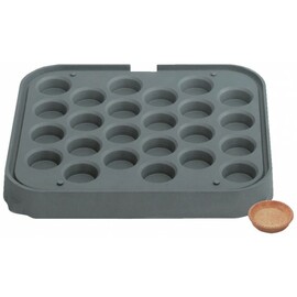 Tartlet-Backplatten T24 rund antihaftbeschichtet  | Waffelgröße Ø 35 - 58 mm x H 20 mm (24x) Produktbild