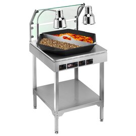 Therm'O'Cook®-Kochplatte Party 400 Volt 6,5 kW mit Pfanne | Trenneinsatz | Untergestell | 2 Wärmelampen Produktbild