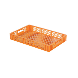 Bäckereikiste BK87 perforiert | orange | 600 mm x 400 mm H 87 mm Produktbild