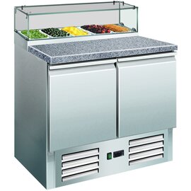 Pizzatisch mit Glasaufsatz PS 200 G 230 Watt  | 2 Volltüren Produktbild