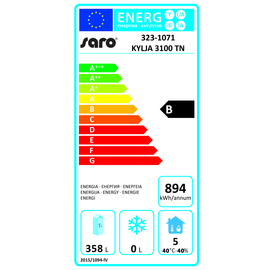 Kühltisch KYLIA GN 3200 TN | 3 Volltüren | Aufkantung Produktbild 1 S