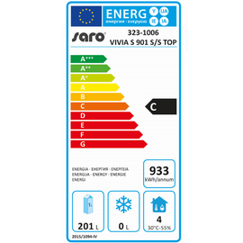 Gekühlter Arbeitstisch VIVIA S 901 S/S TOP 230 Watt | 2 Volltüren Produktbild 1 S