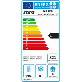 Gekühlter Arbeitstisch VIVIA S 901 S/S TOP 4 x 1/2 230 Watt | 4 Schubladen Produktbild 1 L