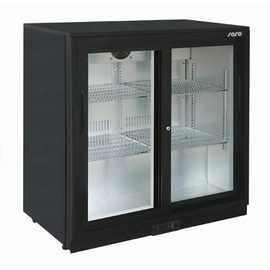 Barkühlschrank BC 198SD schwarz mit Schiebetür | Umluftkühlung | 900 mm x 520 mm H 580 mm Produktbild
