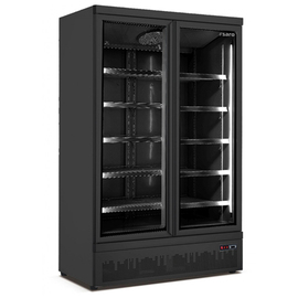 Getränkekühlschrank GTK 1000 schwarz | 2 Glastüren | Umluftkühlung Produktbild
