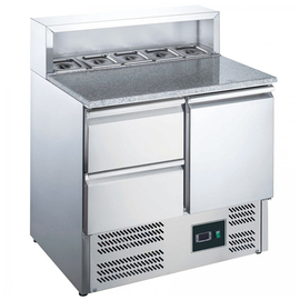 Pizzatisch EPS 900 1/2 mit Aufsatz passend für 5 x GN 1/6 - 150 mm Produktbild