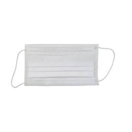 Mundschutz | Behelfsmasken dreilagig weiß L 170 mm B 95 mm Gummizug | 50 Stück Produktbild