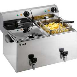 Fritteuse PROFRI 88V | 2 Becken 2 Körbe 16 ltr | 230 Volt 6,5 kW Produktbild