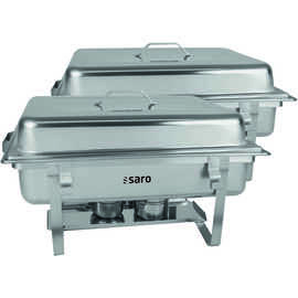 Chafing Dish Twin-Pack ELENA abnehmbarer Deckel  L 590 mm  H 292 mm Produktbild