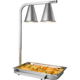 Warmhaltelampe TOSCA Aluminium | Strahlfarbe weiß  L 350 mm  B 425 mm  H 595 mm Produktbild