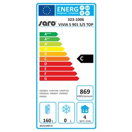 Kühltisch VIVIA S 901 S/S TOP | 2 Volltüren | 900 mm x 700 mm H 870 - 890 mm Produktbild 22 S