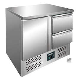 Kühltisch VIVIA S 901 S/S TOP 2 x 1/2 | Volltür | 2 Schubladen | 900 mm x 700 mm H 870 - 890 mm Produktbild