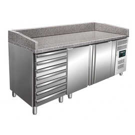 Pizzastation MARGA PZ 2610 TN 350 Watt  | 2 Volltüren  | 7 Schubladen Produktbild