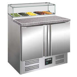 Pizzatisch mit Glasaufsatz PS 200 G 230 Watt  | 2 Volltüren Produktbild