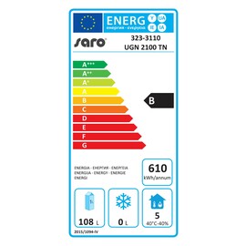 Unterbaukühltisch UGN 2100 TN 350 Watt 214 ltr | 2 Volltüren Produktbild 22 S