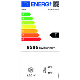 Tiefkühlschrank D 920 weiß mit 2 Glastüren | Umluftkühlung Produktbild 22 L