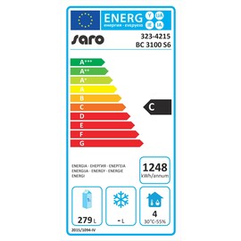 Barkühler BC 3100-6S schwarz mit 6 Schubladen | Umluftkühlung Produktbild 22 S
