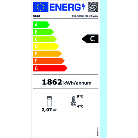 Kühlvitrine LEO schwarz | 556 mm x 526 mm H 1913 mm Produktbild 1 L