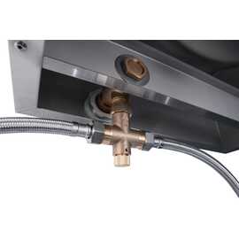 Handwaschbecken Justin mit Kniebedienung | 400 mm x 400 mm H 240 mm Produktbild 3 S