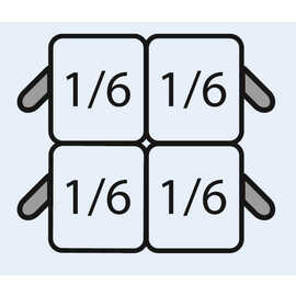 Nudelkorbset Gastronorm E7/CPCEXA 4 Körbe GN 1/6 Produktbild