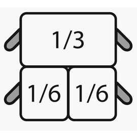 Nudelkorbset Gastronorm 2 x GN 1/6 | 1 x GN 1/3 E7/CPCEXF 3 Körbe Produktbild