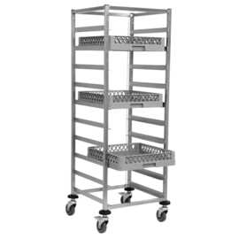 Korbtrolley | Regalwagen KT500 passend für Tabletts | Kisten | Körbe 500 x 500 mm Produktbild