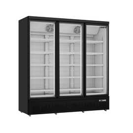 Tiefkühlschrank GTK 1480 PRO schwarz mit 3 Glastüren | Umluftkühlung Produktbild