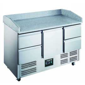 Pizzatisch ES 903 PZ 1/4 | 1 Volltür | 4 Schubladen | Aufkantung Produktbild