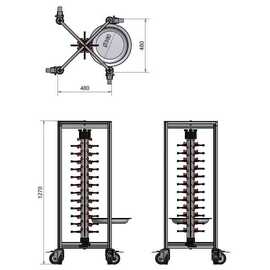 Tellerstapelsystem Plate-Mate
Modell PM 48 KLAPPBAR Produktbild 3 S