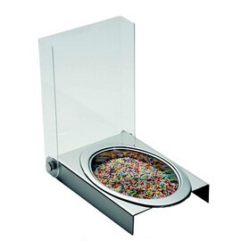 Streuselbox 680 mit Deckel Edelstahl Kunststoff Plexiglas mit Schale rechteckig L 260 mm B 170 mm H 240 mm Produktbild