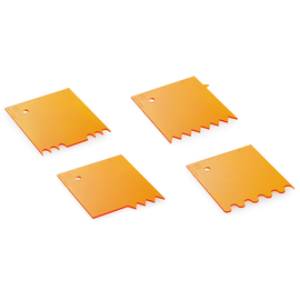 Kammschaber-Set vierteilig Kunststoff orange | 80 mm x 70 mm Produktbild