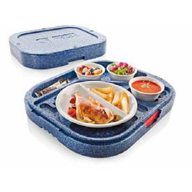 Thermobox Dinner Champion Rund blau  | 475 mm  x 395 mm  H 130 mm Produktbild