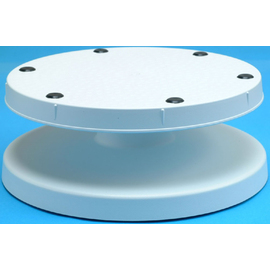 Tortenplatte Kunststoff weiß drehbar Antirutsch-Oberfläche Ø 230 mm H 90 mm Produktbild