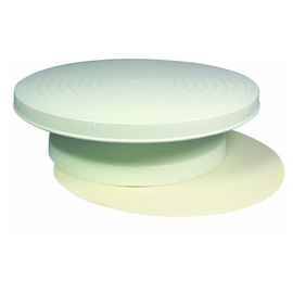 Tortenplatte Kunststoff weiß drehbar Ø 320 mm H 90 mm Produktbild