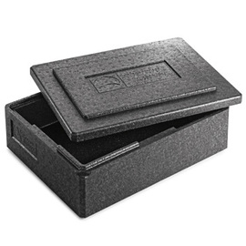 Thermobox | Pralinentransportbox Multi Chocolate EURONORM EPP schwarz 8 ltr | 400 mm x 300 mm H 130 mm Produktbild