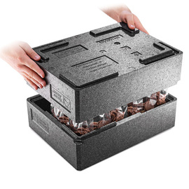 Thermobox | Pralinentransportbox Multi Chocolate EURONORM EPP schwarz 8 ltr | 400 mm x 300 mm H 130 mm Produktbild 2 S