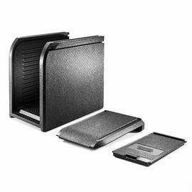 Thermobox Deckel Combi Roll-Up mit Schiebetür • schwarz 125 ltr | 740 mm x 477 mm H 700 mm Produktbild 4 S