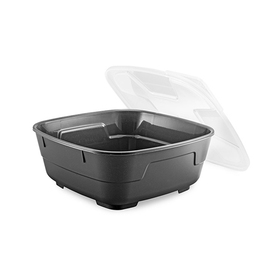 Menüschalenset GOODBOWL Big Mehrweg PP anthrazit 1300 ml | 5 Schalen | 5 Deckel Produktbild